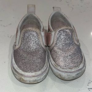 Sparkley pink toddler vans